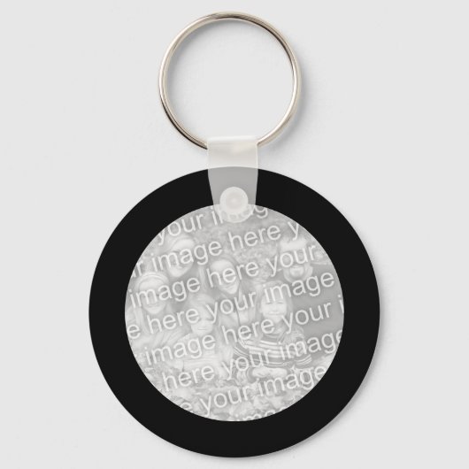 Schwarzer Rahmen-Schlüsselanhänger Schlüsselanhänger (Vorderseite)
