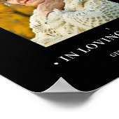 Schwarzer Rahmen und Elegantes Foto Beerdigung Poster (Ecke)