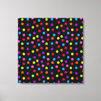 Schwarzer Rainbow-Polka-Punkte Multi-Color