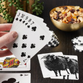 Schwarzer Ram Spielkarten (In Situ)