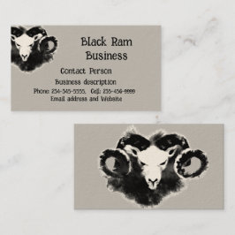 Schwarzer Ram Tough Rugrong Visitenkarte