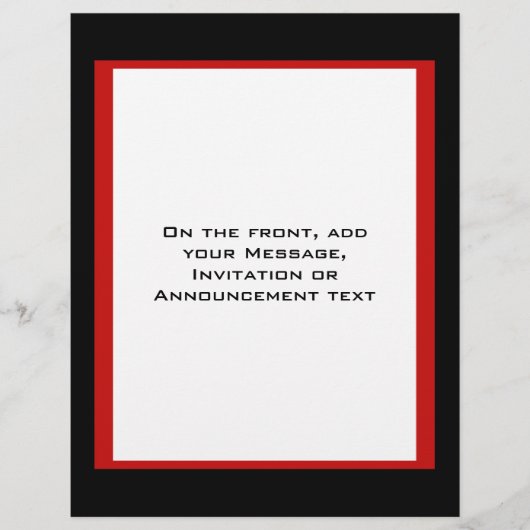 Schwarzer Rand Flyer (Vorne)