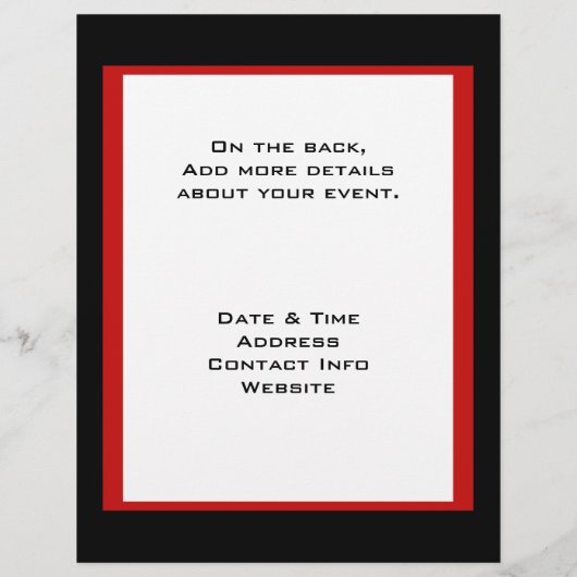 Schwarzer Rand Flyer (Hinten)