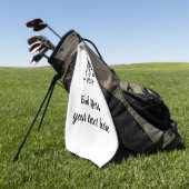 Schwarzer Raptor Antiker Terror des Dinosauriers Golfhandtuch (Gras)