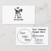 Schwarzer Raptor Visitenkarte (Vorne/Hinten)