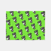 schwarzer Rasen und grüne Kittel, Fleecedecke (Vorderseite (Horizontal))