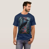 Schwarzer Rasen und Totem Pole Kunst und Kultur T-Shirt (Vorne ganz)