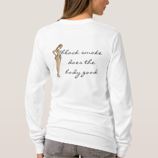 schwarzer Rauch Hoodie verbessert T-Shirt