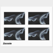 Schwarzer Rauch Rechteckiger Aufkleber (Blatt)