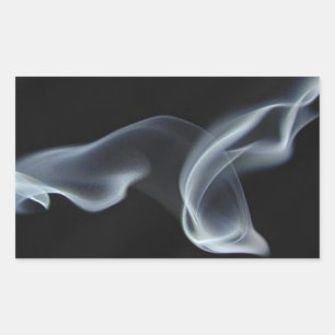 Schwarzer Rauch Rechteckiger Aufkleber