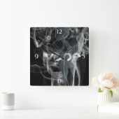 Schwarzer Rauch Vape Quadratische Wanduhr (Zuhause)