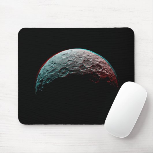 Schwarzer Raum. Ceres-Planet / Sonnensystemastrono Mousepad (Mit Mouse)