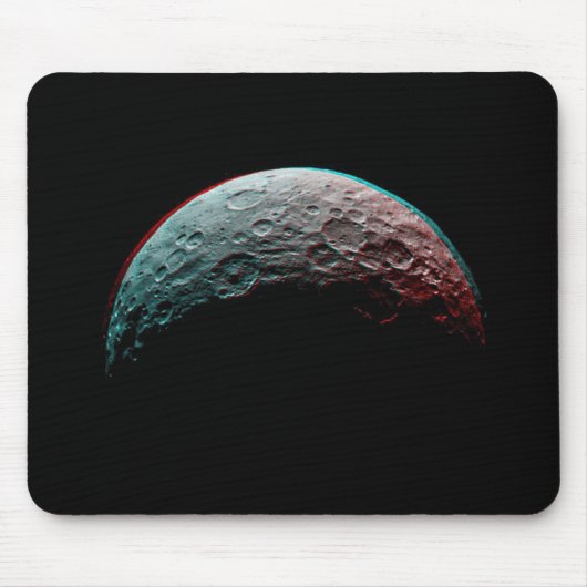 Schwarzer Raum. Ceres-Planet / Sonnensystemastrono Mousepad (Vorne)