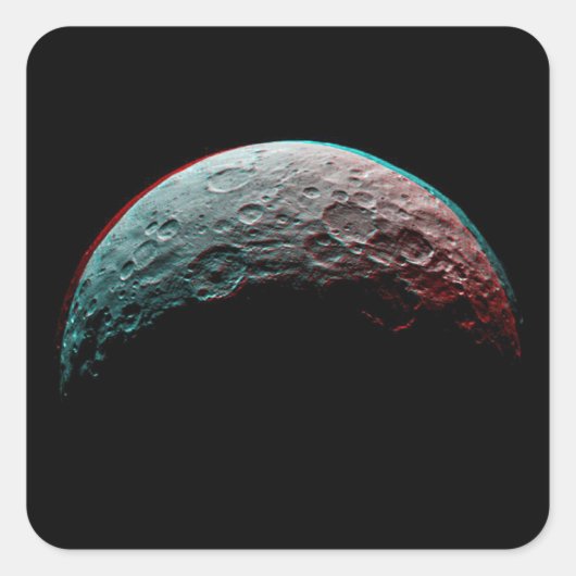 Schwarzer Raum und Planet im Sonnensystem. Astrono Quadratischer Aufkleber (Vorderseite)