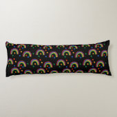 Schwarzer Regenbogen Balloons Girl-Party Kissen (Rückseite)