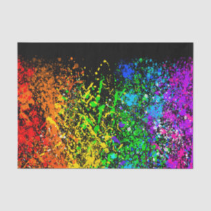 Schwarzer Regenbogen Farbe Farbklecks Bunt Seidenpapier