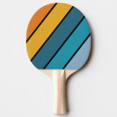 Schwarzer Regenbogen Fette Streifen Tischtennis Schläger (Rückseite)