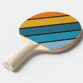 Schwarzer Regenbogen Fette Streifen Tischtennis Schläger (Vorderseite)