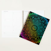 Schwarzer Regenbogen-Mandala Planer (Anzeige)