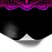 Schwarzer Regenbogen-Mandala Poster (Ecke)