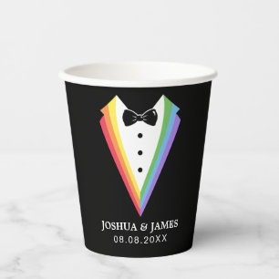 Schwarzer Regenbogen Personalisierte Trauzeugen Ga Pappbecher