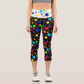 Schwarzer Regenbogen Spots Capris (Vorderseite)