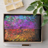 Schwarzer Regenbogenfarbenfarbe Spritzer farbig Seidenpapier (Geschenk)