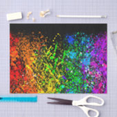 Schwarzer Regenbogenfarbenfarbe Spritzer farbig Seidenpapier (Handwerk)