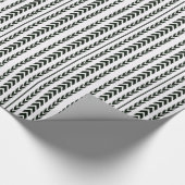 Schwarzer Reifen-Schritt Geschenkpapier (Ecke)