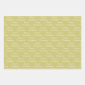 Schwarzer Rentierkopf mit Verziertem Goldrahmen Geschenkpapier Set (Vorderseite 3)