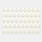 Schwarzer Rentierkopf mit Verziertem Goldrahmen Geschenkpapier Set (Vorderseite 2)