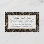 Schwarzer Retro Art Deco Geometrischer Paint-Sprit Rabattkarte (Rückseite)