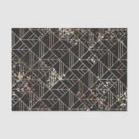 Schwarzer Retro Art Deco Geometrischer Paint-Sprit