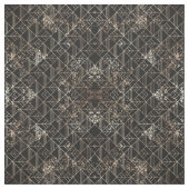 Schwarzer Retro Art Deco Geometrischer Paint-Sprit Stoff (Muster)