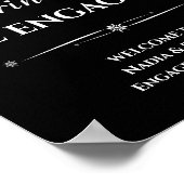 Schwarzer Retro-Esser Verlobte Verlobung Poster (Ecke)