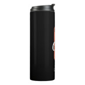 Schwarzer Retro-Minimalistischer moderner Monogram Thermosbecher (Nach links gedreht)