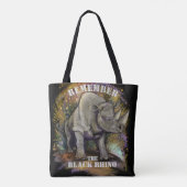 Schwarzer Rhino Tasche (Rückseite)