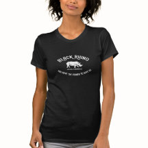 Schwarzer Rhinotierschutz-T - Shirt