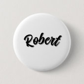 Schwarzer Robert-Name mit Schlagschatten, Button (Vorderseite)