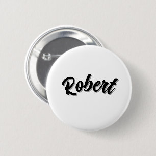 Schwarzer Robert-Name mit Schlagschatten, Button
