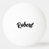 Schwarzer Robert-Name mit Schlagschatten, Tischtennisball (Vorderseite)