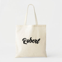 Schwarzer Robert-Name mit Schlagschatten, Tragetasche