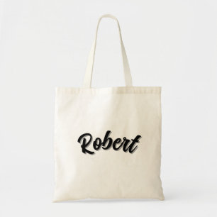 Schwarzer Robert-Name mit Schlagschatten, Tragetasche