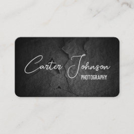 Schwarzer Rock mit Namen Visitenkarte