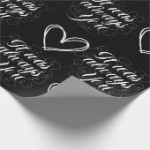 Schwarzer Romantik zum Hochzeitstag Geschenkpapier (Ecke)