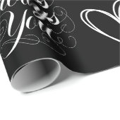 Schwarzer Romantik zum Hochzeitstag Geschenkpapier (Rolleneckpunkt)