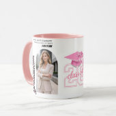 Schwarzer & Rosa-Abschlusskaffeebecher 2026 Gesche Tasse (Vorderseite Links)