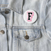 schwarzer rosa Buchstabe F Button (Beispiel)
