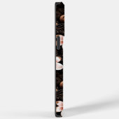 Schwarzer Rosa Rosa Rose Gold Floral Case-Mate iPhone Hülle (Rückseite / Rechts)