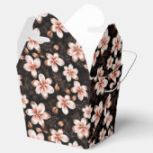 Schwarzer Rosa Rosa Rose Gold Floral Geschenkschachtel (Geöffnet)